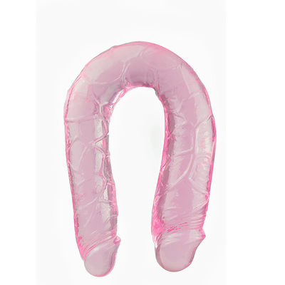 15in Double Ended น้ำผึ้งเซ็กส์ทอยสมจริง Dildo Soft TPE Penis