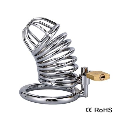 ล็อคได้ขนาดเล็กโลหะ Chastity Cage Vibrator แหวนไก่ 45 มม. สำหรับ Gay