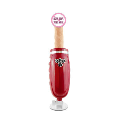 ของเล่นสำหรับผู้ใหญ่ Wireless Remote Bullet เครื่องทำความร้อน Telescopic 18.7cm Vibrating Dildo