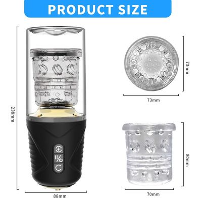 TPE ABS Suction Cup Vibrator 300rpm Masturbation Cup สำหรับผู้ชาย