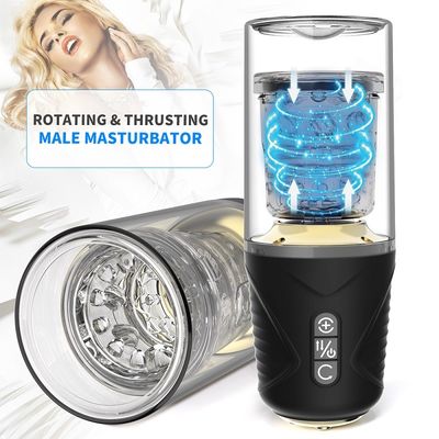 TPE ABS Suction Cup Vibrator 300rpm Masturbation Cup สำหรับผู้ชาย