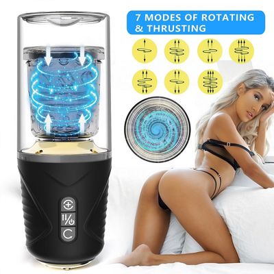 TPE ABS Suction Cup Vibrator 300rpm Masturbation Cup สำหรับผู้ชาย