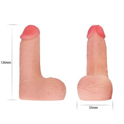 5 นิ้ว 126 มม. Limpy Cock Soft Dildo Sex Toy สมจริงสำหรับเลสเบี้ยน