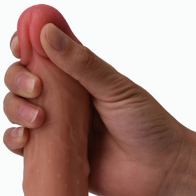 10 ความถี่ Telescopic Anal Sex Dildo 23 ซม. รีโมทคอนโทรลไร้สาย