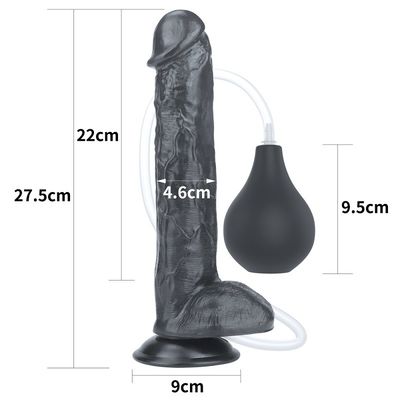 11 นิ้ว 22 ซม. สมจริง Ejaculating Dildo กันน้ำ Masturbation