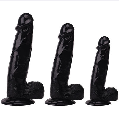 สมจริงดูดถ้วย Dildo เพศของเล่น 22 ซม. คริสตัลดิ๊กสำหรับผู้หญิง