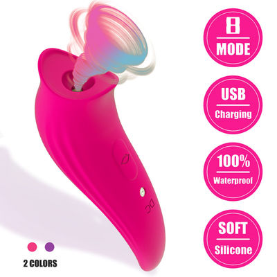 Rose Adult Sex Vibrators Nipple เครื่องกระตุ้นสูญญากาศ Clit Sucker ที่ทรงพลัง 12.5cm