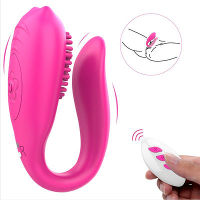 เร้าอารมณ์ไร้สายสั่นเซ็กส์ทอย G Spot U รูป Clitoris Stimulator