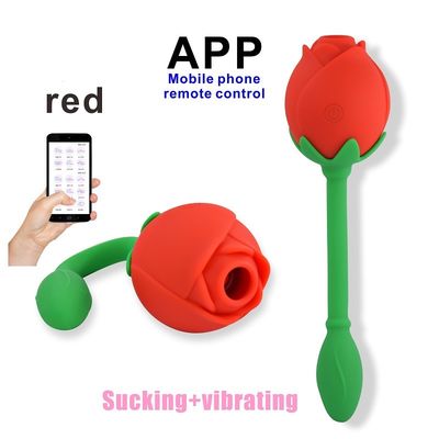 IPX6 Rose Clitoral Sucker Vibrator ของเล่นทางเพศช่องคลอด G Spot Stimulation Clitoral Sucking Device