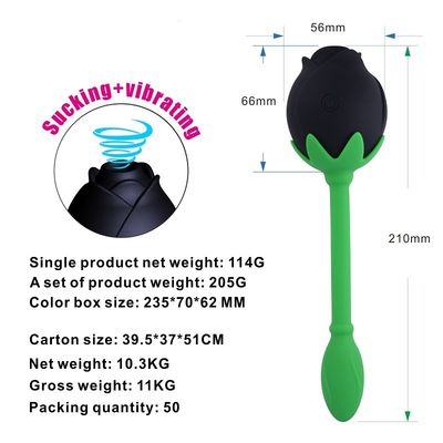 IPX6 Rose Clitoral Sucker Vibrator ของเล่นทางเพศช่องคลอด G Spot Stimulation Clitoral Sucking Device