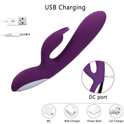 การชาร์จ USB 22.5 ซม. เครื่องสั่นเซ็กส์ทอยซิลิโคนเพื่อสุขภาพ 10 ความเร็ว