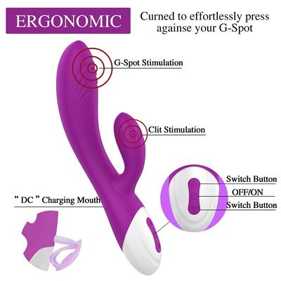 ROHS Certified Vibrator Sex Toy การชาร์จ USB สำหรับ G Spot Clitoris Stimulator