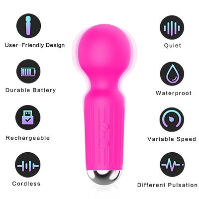 Ipx5 Waterproof Magic Wand G Spot 20 ความถี่ Dildo Penis สำหรับผู้หญิง