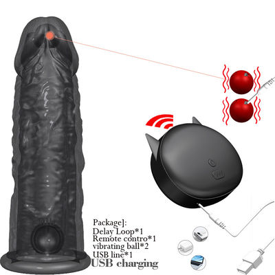 สายรัดความรู้สึกจริงแบบนุ่มพิเศษบน Dildo 14 ซม. กันน้ำไม่รุกราน