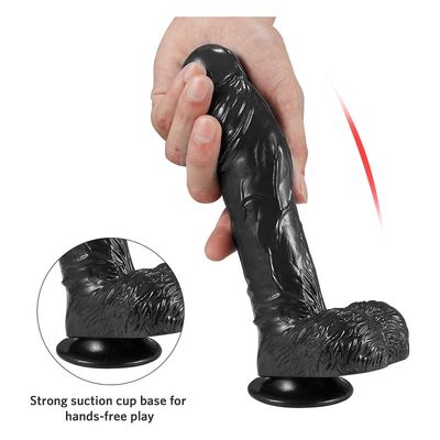 TPE Real Feel Mens เซ็กส์ทอยขยาย Extender สายคล้องคอบน Dilldo 20cm
