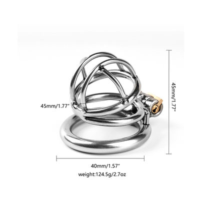 สแตนเลสบุรุษเซ็กส์ทอย Cock Chastity Cage อุปกรณ์ Chastity ชาย 50mm