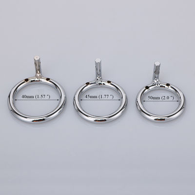 ล็อคได้ขนาดเล็กโลหะ Chastity Cage Vibrator แหวนไก่ 45 มม. สำหรับ Gay