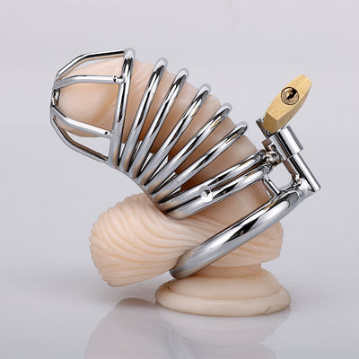 ล็อคได้ขนาดเล็กโลหะ Chastity Cage Vibrator แหวนไก่ 45 มม. สำหรับ Gay