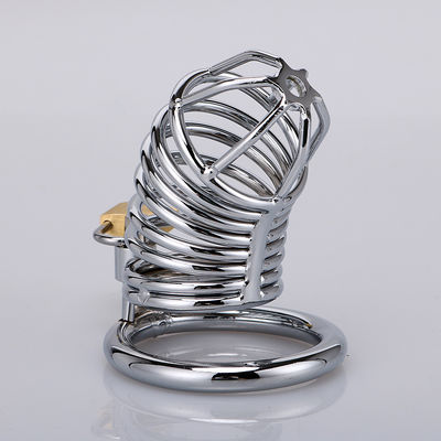 ล็อคได้ขนาดเล็กโลหะ Chastity Cage Vibrator แหวนไก่ 45 มม. สำหรับ Gay