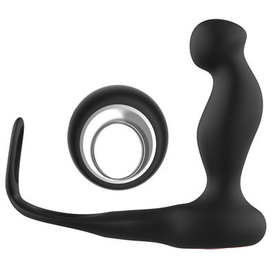 7 Speed ​​ซิลิโคน Dual Penis Ring Wireless Contol 135mm Anal Plug Cock Ring