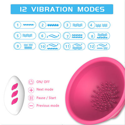 เครื่องปั๊มนมเครื่องนวดสตรีเซ็กส์ทอย 12 โหมด ROHS Certified
