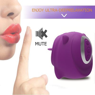 10 Speeds Nipple Sucking Womens Sex Toys ช่องปากเลียซิลิโคนทางการแพทย์ 6.5cm