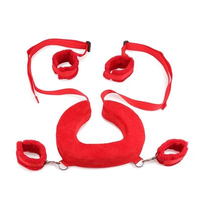 สบาย 385G ข้อเท้าและมือ Cuffs ไนลอน Bdsm เข็มขัดกุญแจมือ