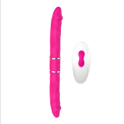 24.5cm Dual Action LGBT เซ็กส์ทอย Slim Double Dong G Spot Vibrator