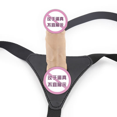 เนื้อคู่ Dildo LGBT เซ็กส์ทอยสายบนอวัยวะเพศชาย 10 ซม. สำหรับคู่รัก